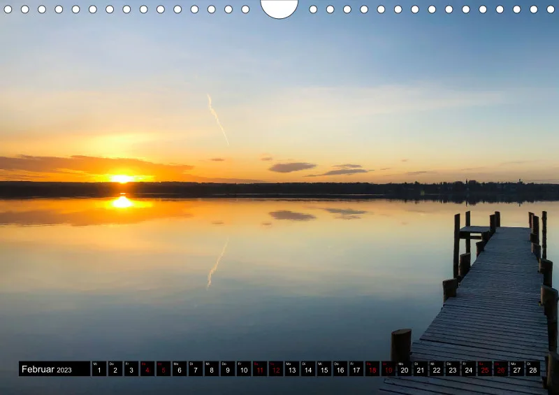 Magic A4 (AUT) mini Kalendari-um - Wandkalender Ammersee Magic 2023 - Feiertage (AUT)