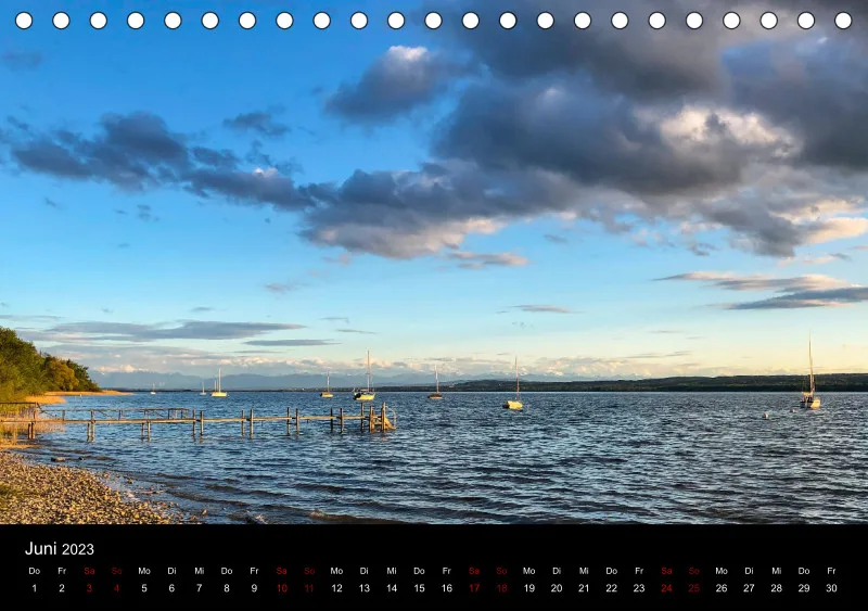 Magic A5 (CH) breites Kalend-arium - Tischkalender Ammersee Magic 2021 - Feiertage (CH)