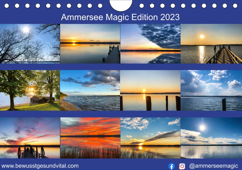 Magic A5 ZEITLOS 2023 mini Kalendarium - Wandkalender Ammersee Magic Edition 2023