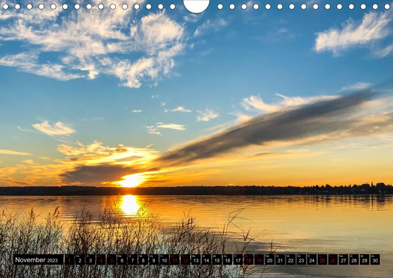 Magic A4 (AUT) mini Kalendari-um - Wandkalender Ammersee Magic 2023 - Feiertage (AUT)