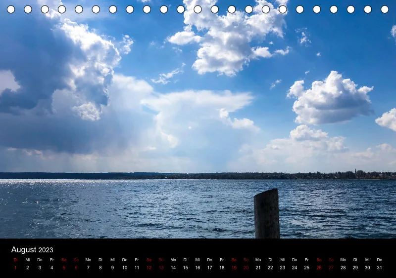 Magic A5 (CH) breites Kalend-arium - Tischkalender Ammersee Magic 2021 - Feiertage (CH)