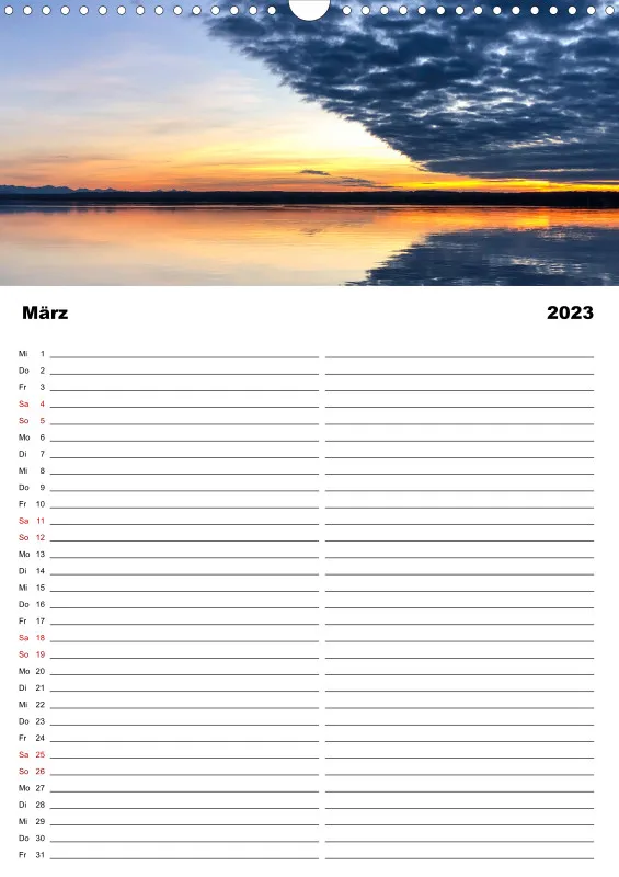 Familienplaner Magic A3 (CH) - Ammersee Magic 2023 - Feiertage (CH )