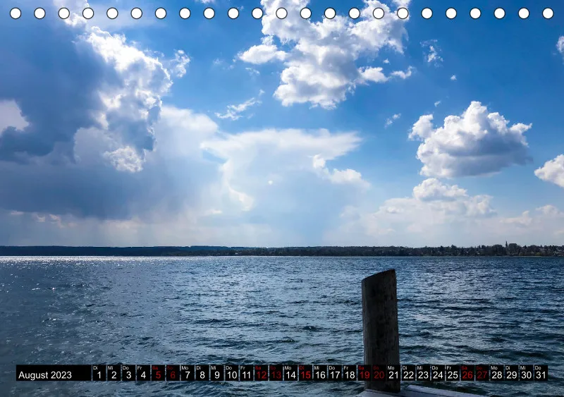 Magic A5 (AUT) mini Kalendari-um - Tischkalender Ammersee Magic 2023 - Feiertage (AUT)