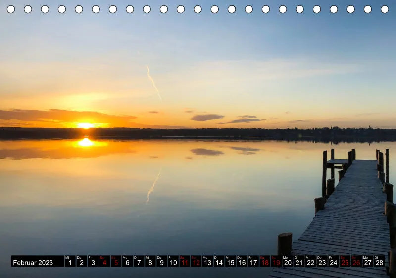 Magic A5 (AUT) mini Kalendari-um - Tischkalender Ammersee Magic 2023 - Feiertage (AUT)