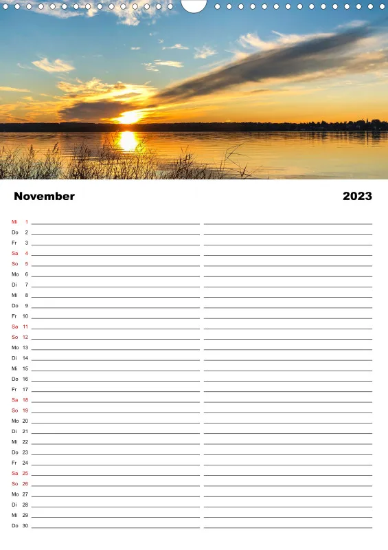 Familienplaner Magic A3 (AUT) - Ammersee Magic 2023 - Feiertage (AUT)