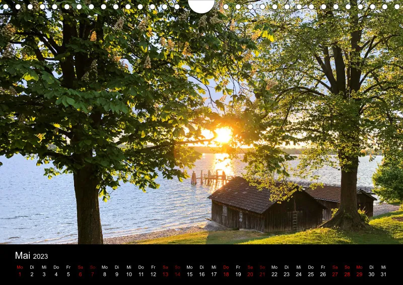 Magic A4 (D) breites Kalend-arium - Wandkalender Ammersee Magic 2023 - Feiertage (D)