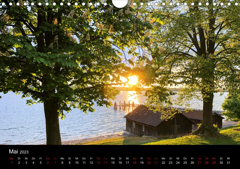 Magic A4 (D) breites Kalend-arium - Wandkalender Ammersee Magic 2023 - Feiertage (D)
