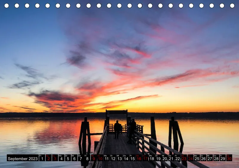 Magic A5 (AUT) mini Kalendari-um - Tischkalender Ammersee Magic 2023 - Feiertage (AUT)