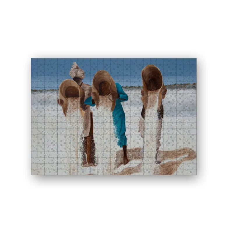 Puzzel - Salzarbeiter in der Wüste
