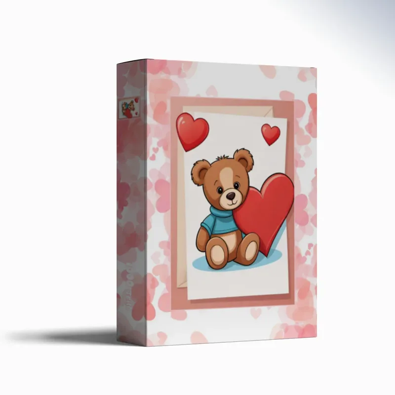 Puzzle Valentinstag Bärchen mit Herz