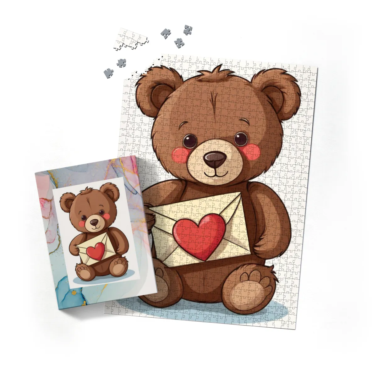 Puzzle Bärchen mit Herz