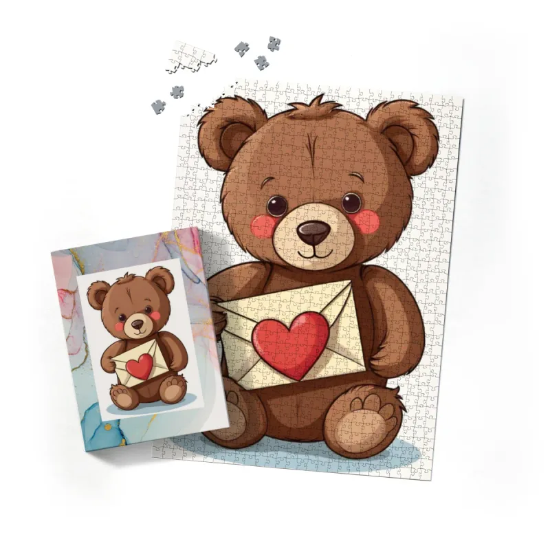 Puzzle Bärchen mit Herz