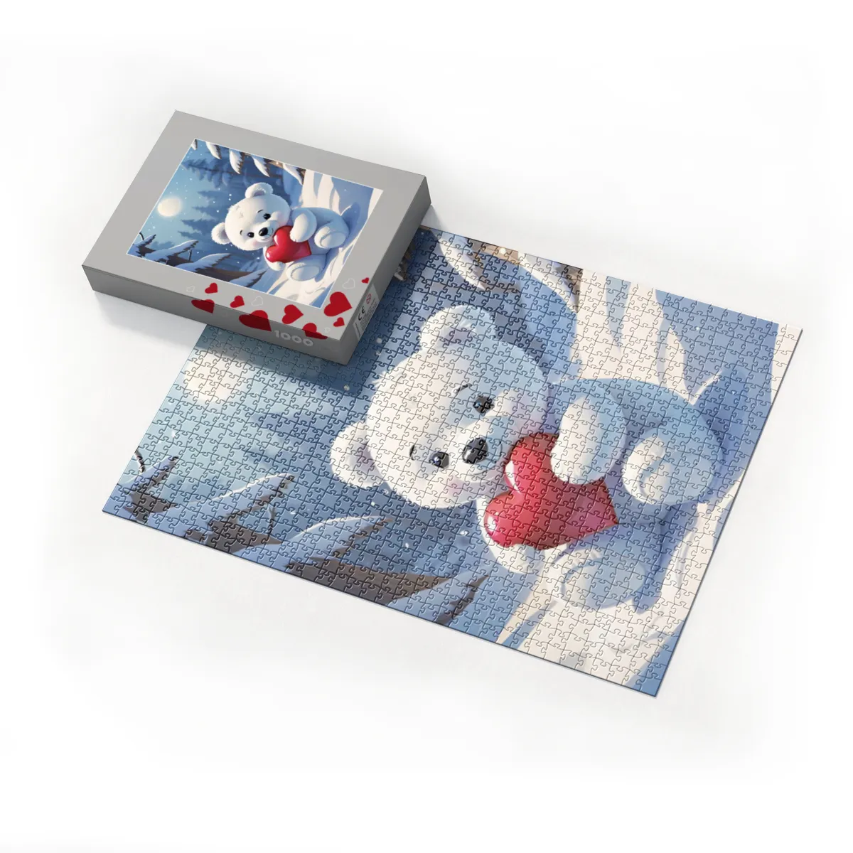 Puzzle Valentins-Bärchen im Schnee