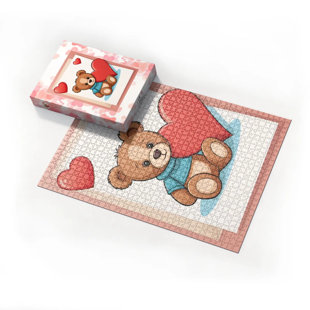 Puzzle Valentinstag Bärchen mit Herz