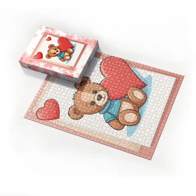 Puzzle Valentinstag Bärchen mit Herz