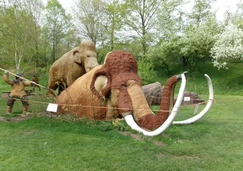 Puzzle Mammut auf der Gartenschau