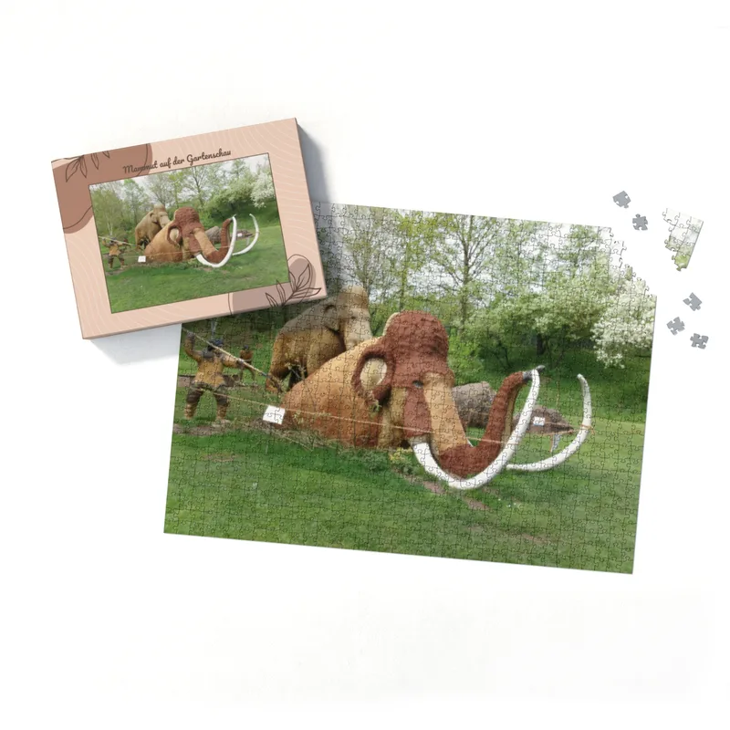 Puzzle Mammut auf der Gartenschau