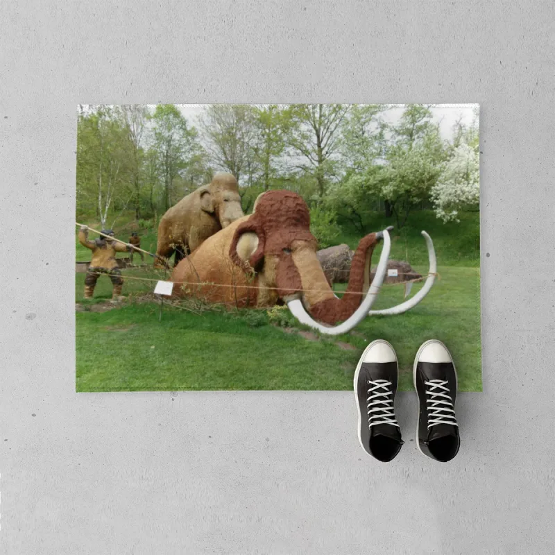 Fußmatte Mammut auf der Gartenschau