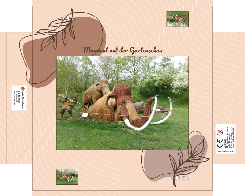 Puzzle Mammut auf der Gartenschau