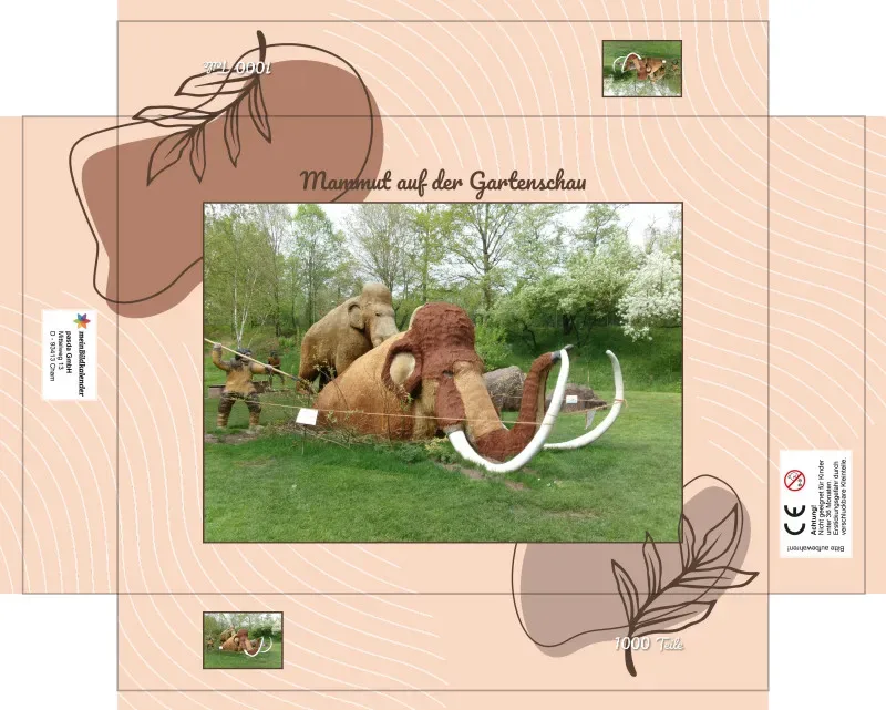 Puzzle Mammut auf der Gartenschau