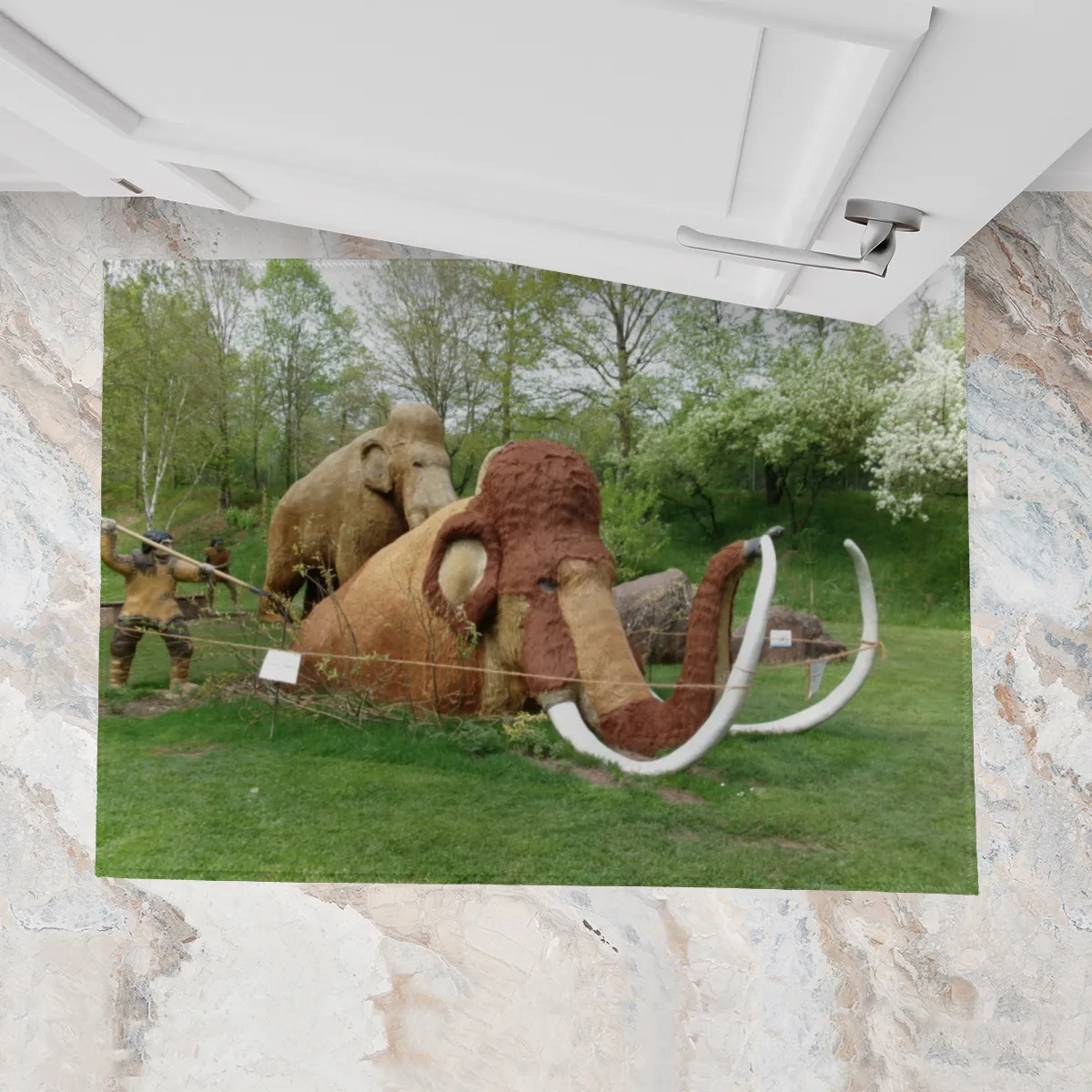 Fußmatte Mammut auf der Gartenschau