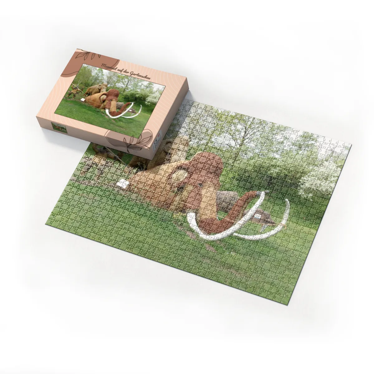 Puzzle Mammut auf der Gartenschau