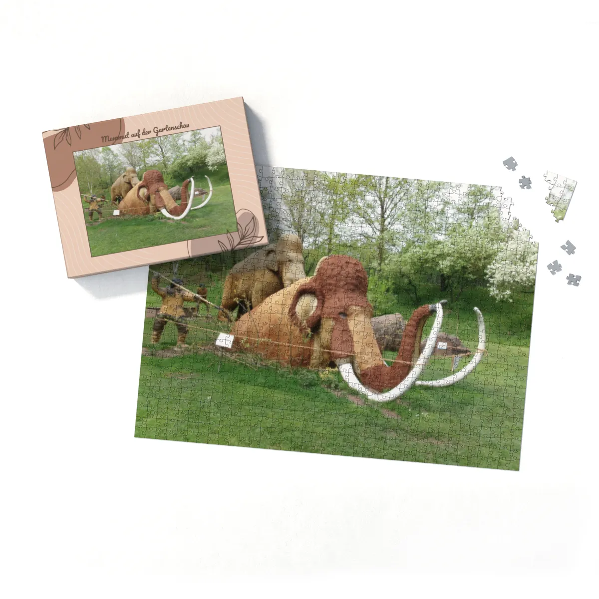 Puzzle Mammut auf der Gartenschau