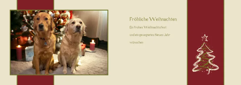 Klappkarte Lana und Fine Weihnachten