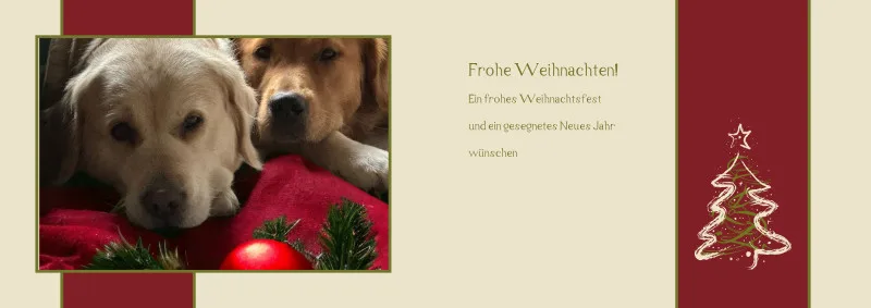 Klappkarte 2 Lana und Fine Weihnachten