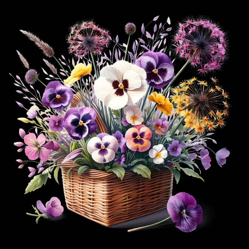 Bunter Blumenkorb - 12