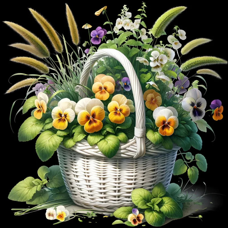 Bunter Blumenkorb - 6