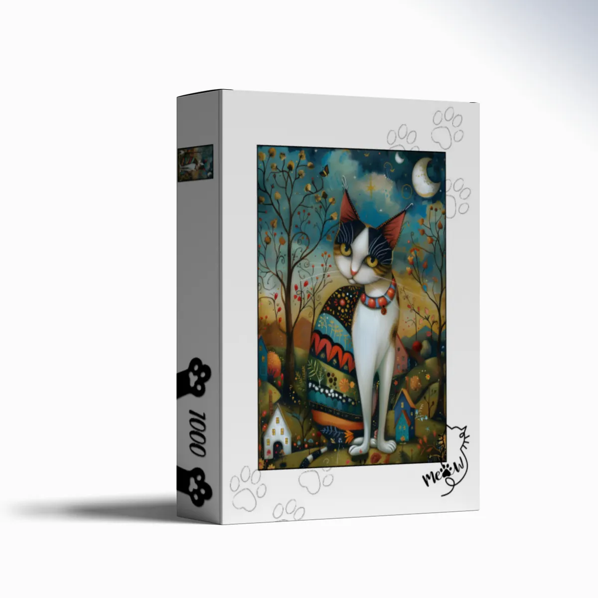 Puzzle - Katze im Mondschein
