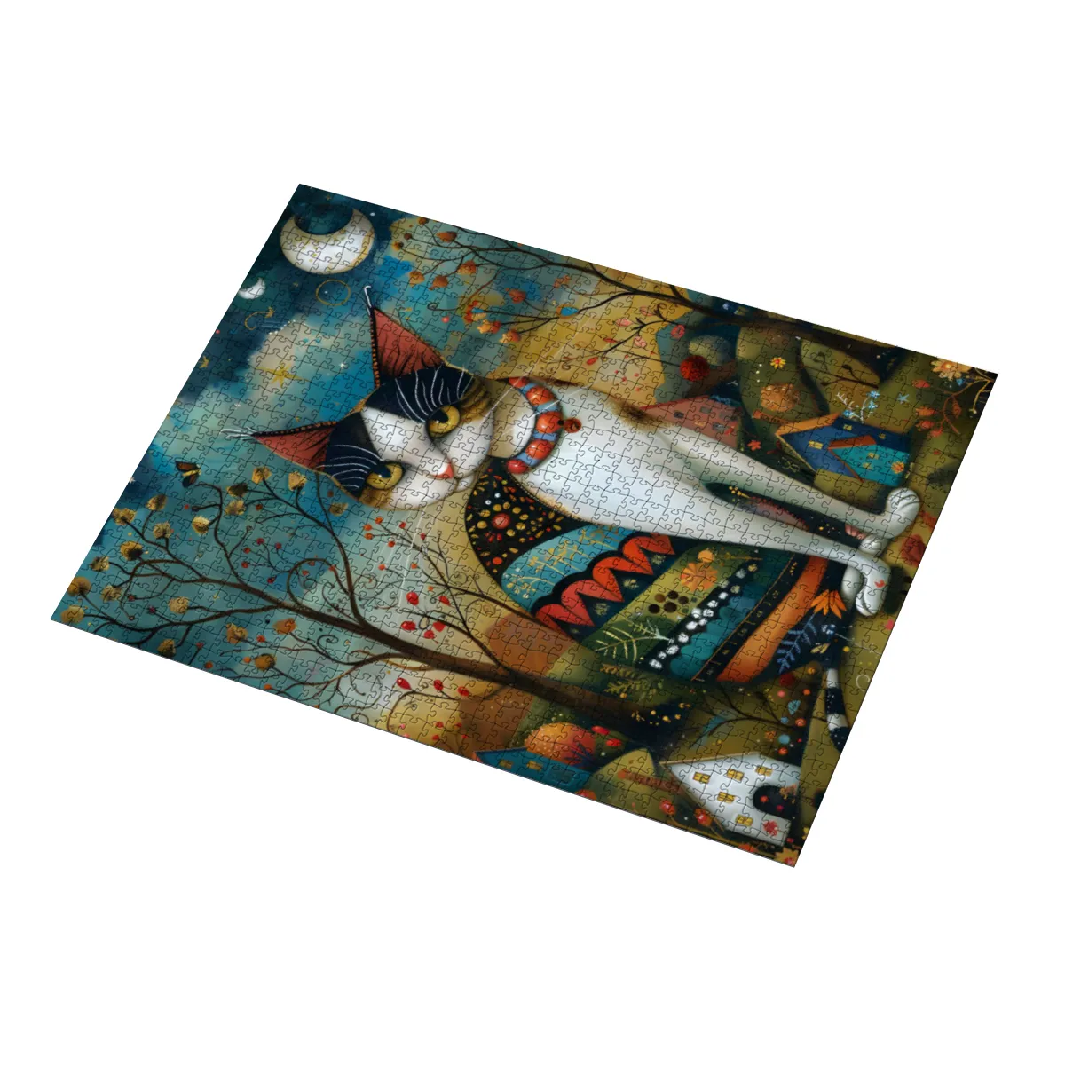 Puzzle - Katze im Mondschein