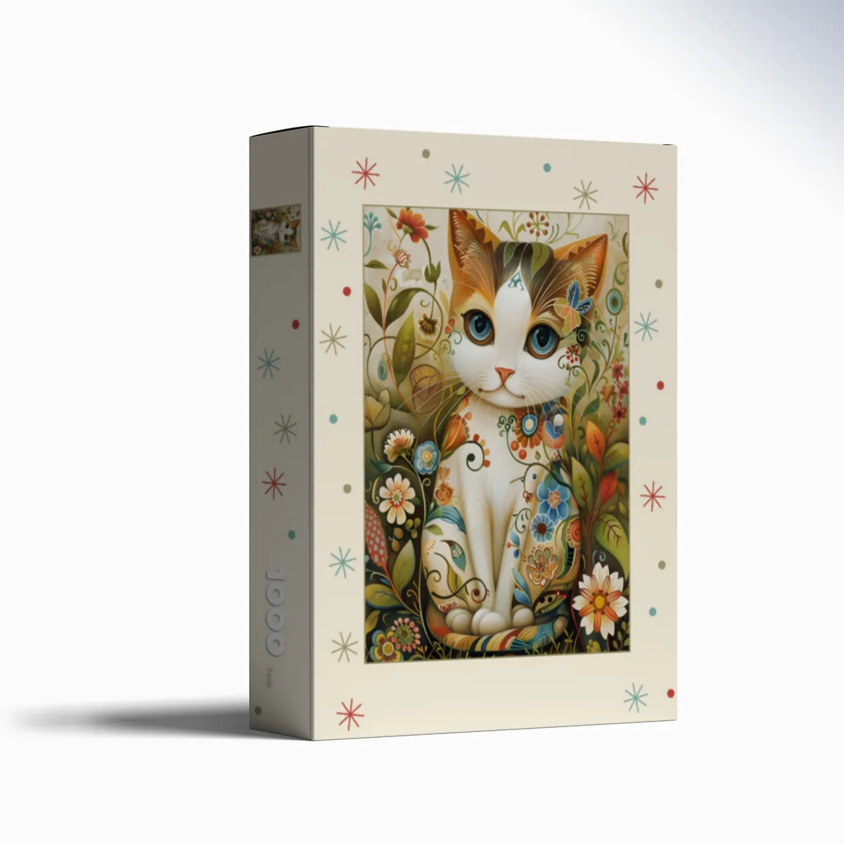Puzzle - Die Katze in der Blumenwiese