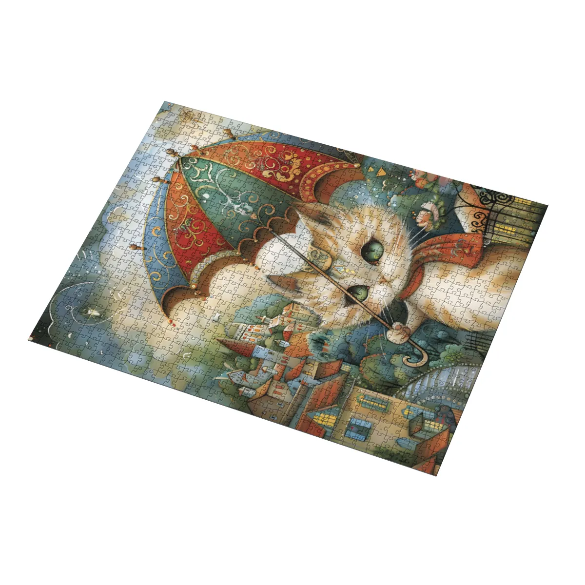 Puzzle - Katzenspaziergang im Regen