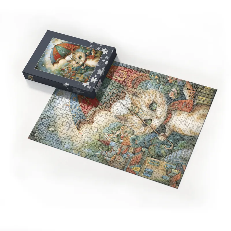 Puzzle - Katzenspaziergang im Regen