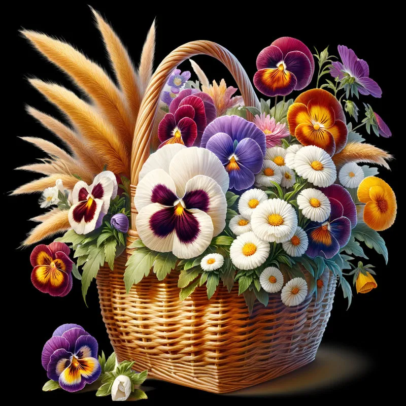 Bunter Blumenkorb - 7