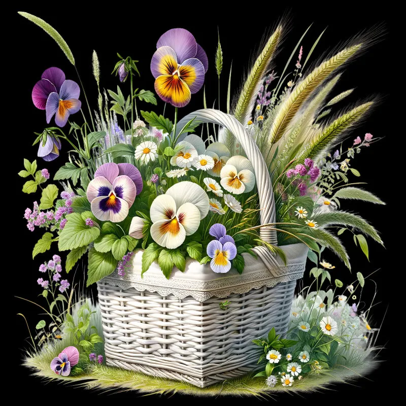 Bunter Blumenkorb - 11