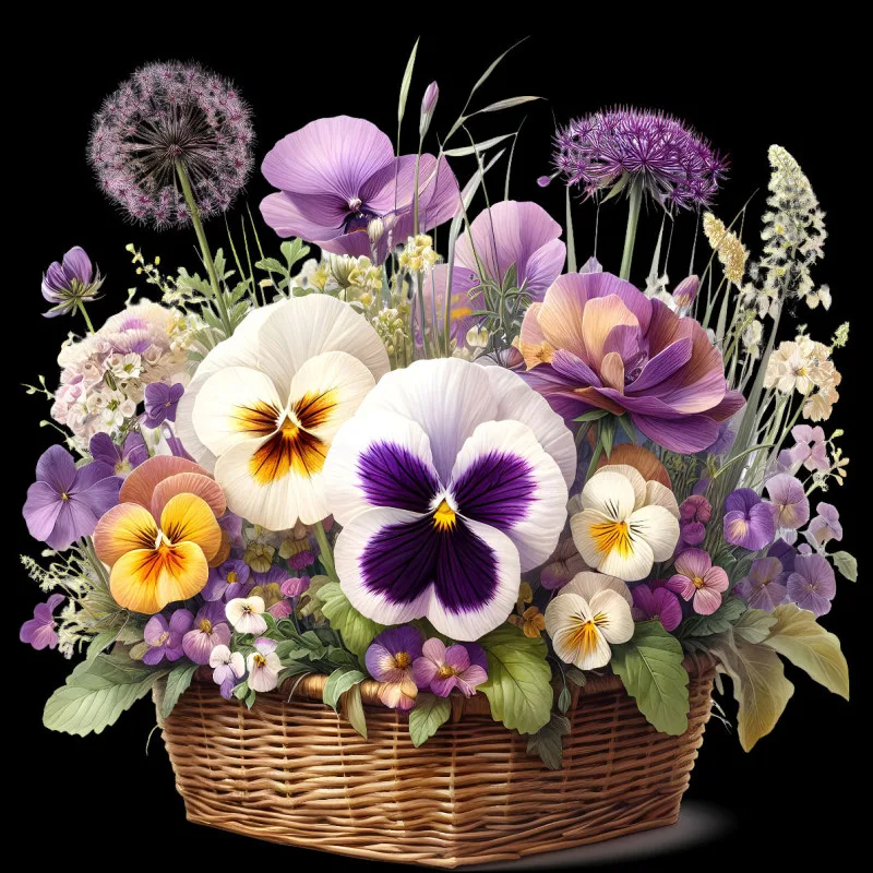 Bunter Blumenkorb - 4