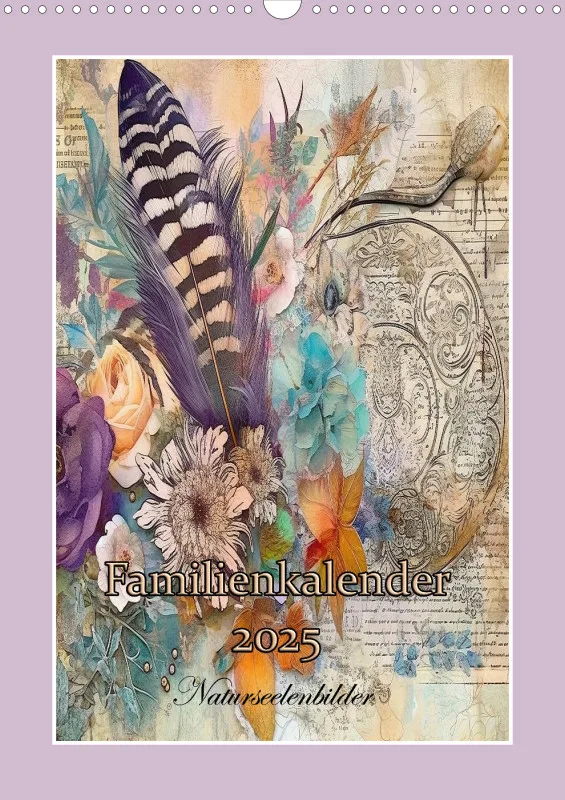 Familienplaner-Vintage-Federn