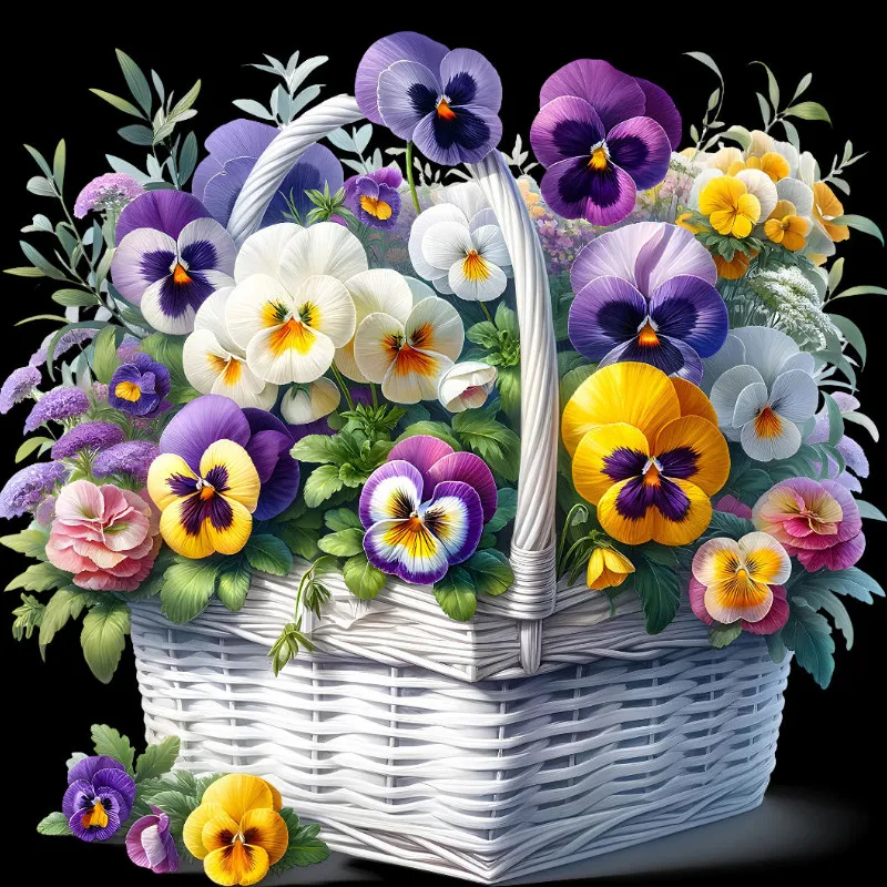 Bunter Blumenkorb - 1
