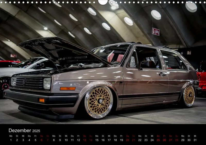 Golf Kalender 2025 Deutsche Version