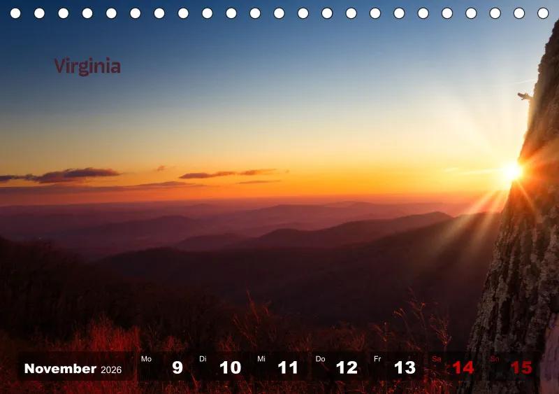 USA - 50 states Wochenkalender 2026