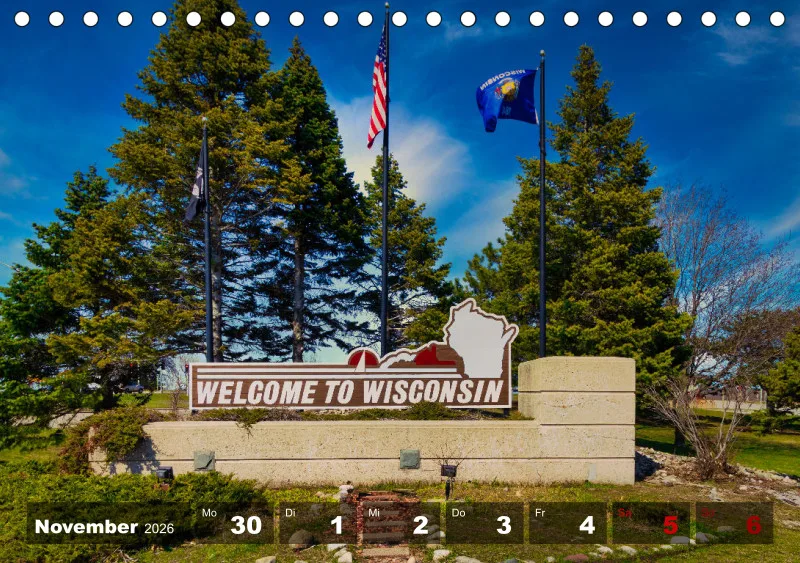 USA - 50 states Wochenkalender 2026