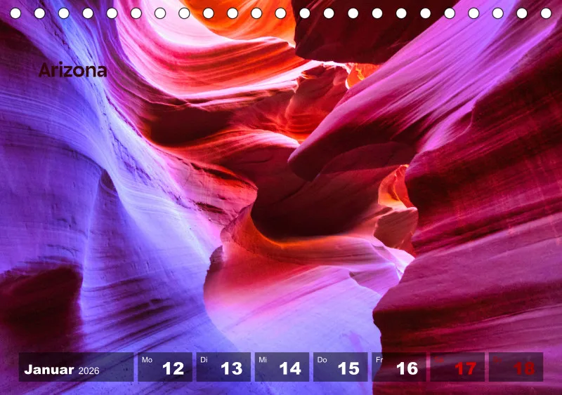 USA - 50 states Wochenkalender 2026