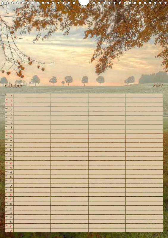 Familienplaner 2027 - Fotoromantik