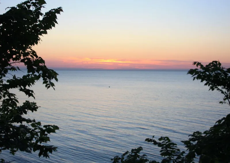 Postkarte - Sonnenuntergang am Meer