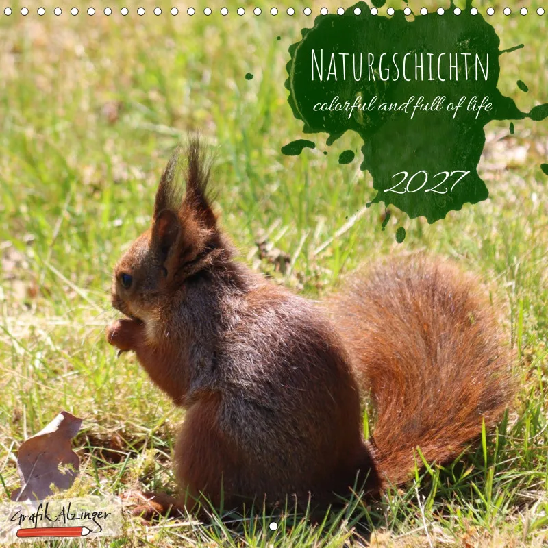 Klappkalender in englischer Sprache - Naturgschichtn - colorful and full of life