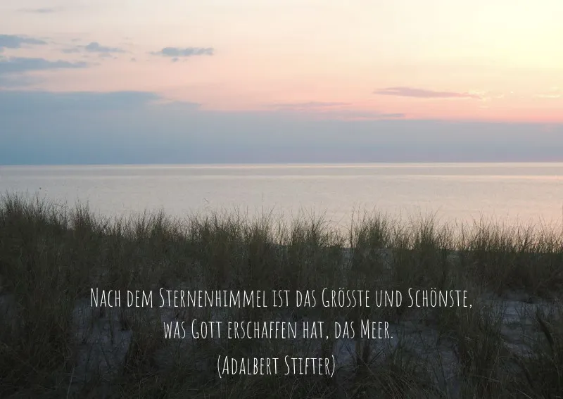 Postkarte - Sonnenuntergang am Meer