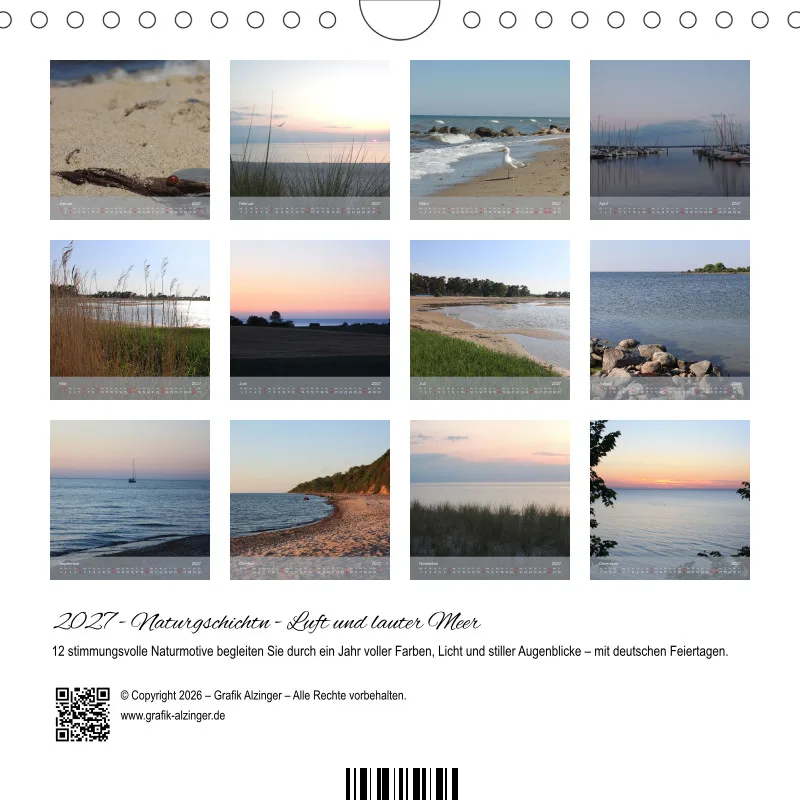Kalender 20x20 - Naturgschichtn - Luft und lauter Meer